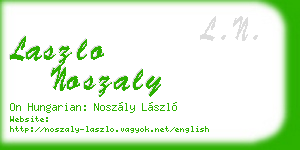 laszlo noszaly business card